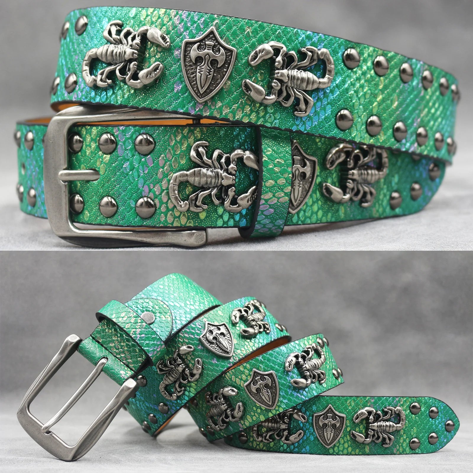 Rivet PU  Leather men's belt Fashion alloy belts Buckle luxury brand jeans belts for men business belt female belt