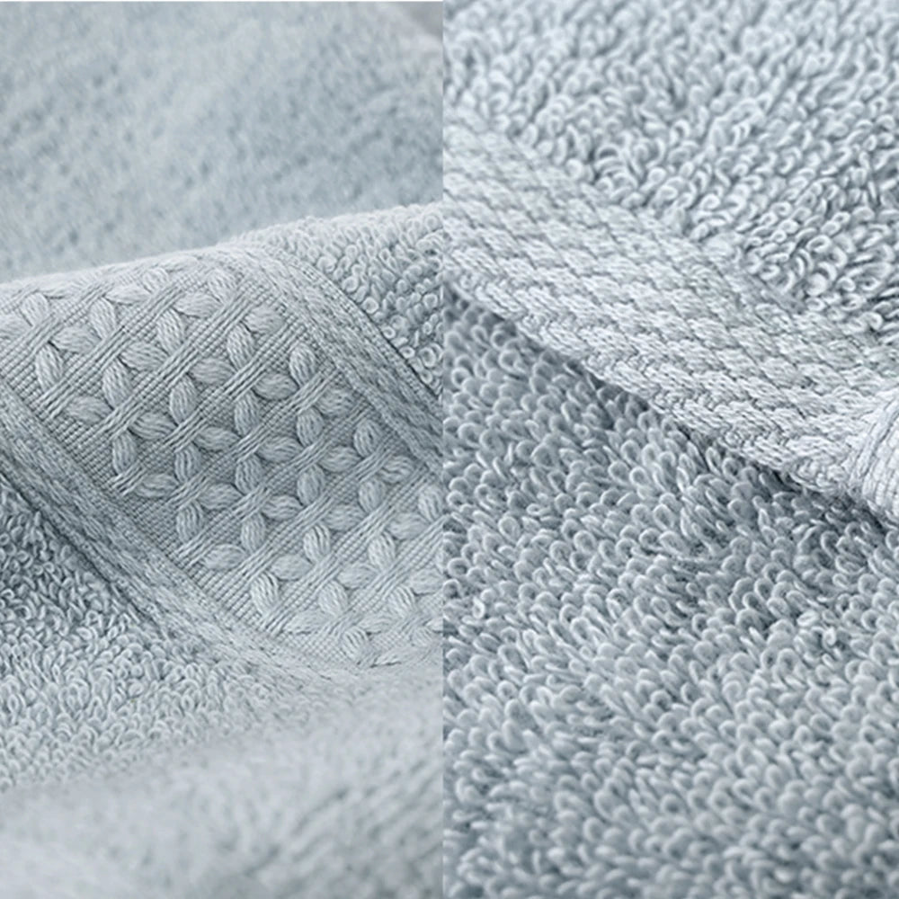Bath Towel Washcloth Cotton Towel Solid Color Soft Absorbent Towels Multipurpose Use For Hotel Bathroom