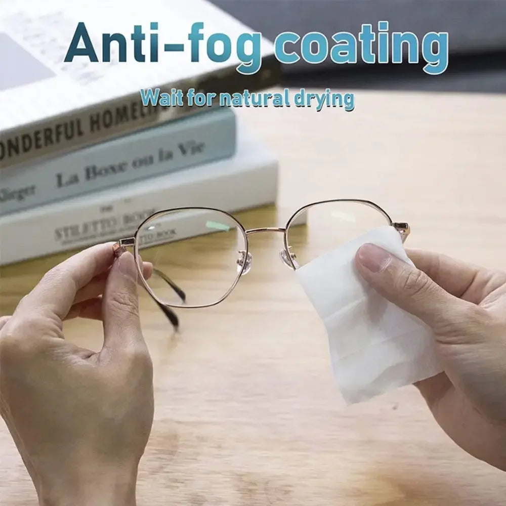 100Pcs/1-5Box Glasses Cleaner Wet Wipe Disposable Anti Fog Misting Dust Remover Cleaning Lens Wipes Sunglasses Phone Screen
