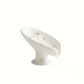 Ceramic self draining water and fertilizer soap rack, marble appearance, leaf shaped soap tray, easy to clean bathroom