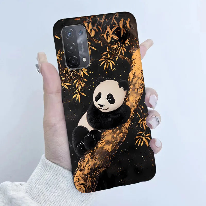 For Oppo A54 5G A74 5G A93 5G Case Soft TPU Silicone Cover Cute Astronaut Panda Phone Case CPH2195 CPH2197 CPH2263 Coque Funda