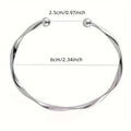A Women's Bracelet with a Twisted Opening, Adjustable, Simple and Versatile, Suitable for Everyday Wear