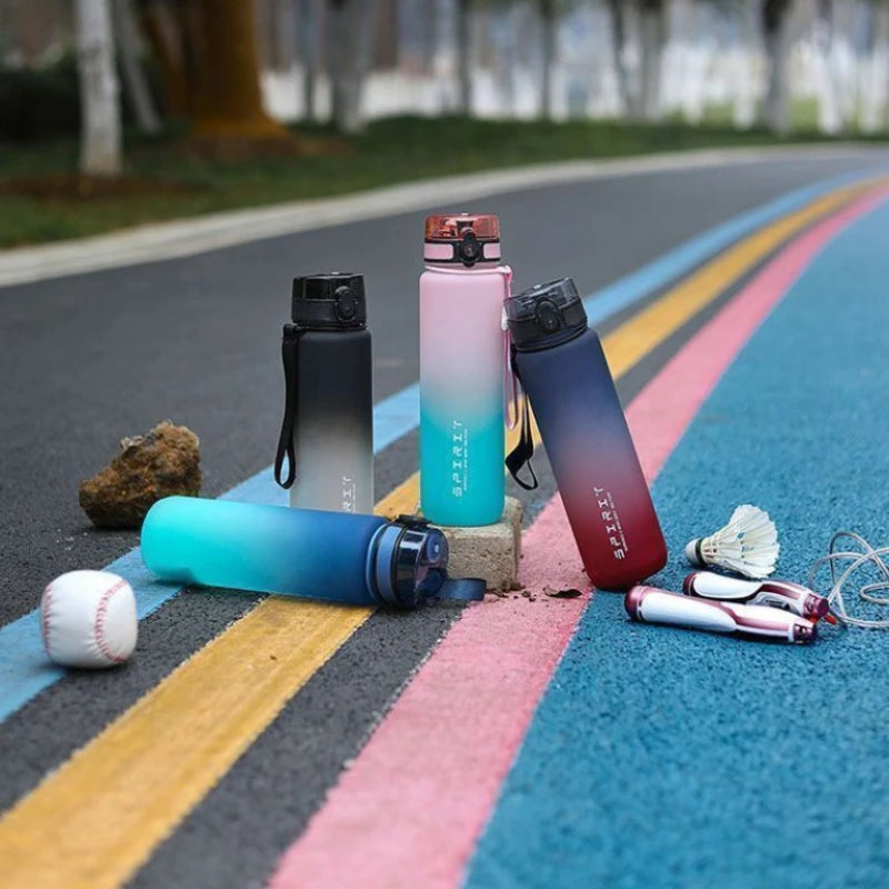 Gradient Color Portable High-temperature Resistant Fitness Pot for Summer Large-capacity Outdoor Water Cup for Students