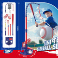 Baseall Set for Kids Indoor Outdoor Sport Toy 3-in-1 Baseball Set with Pitching Machine Adjustable Teeball Batting Toys for Boys