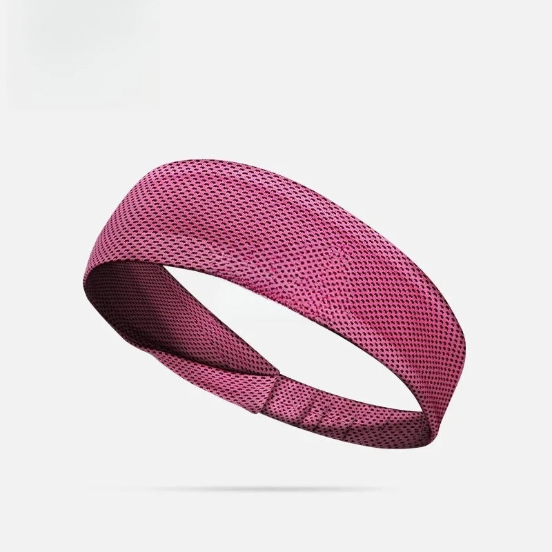 Summer Sport Headband Breathable Fitness Sweatband Non Slip Elastic Tennis Headband Sweat Wicking Lightweight Running Hairband