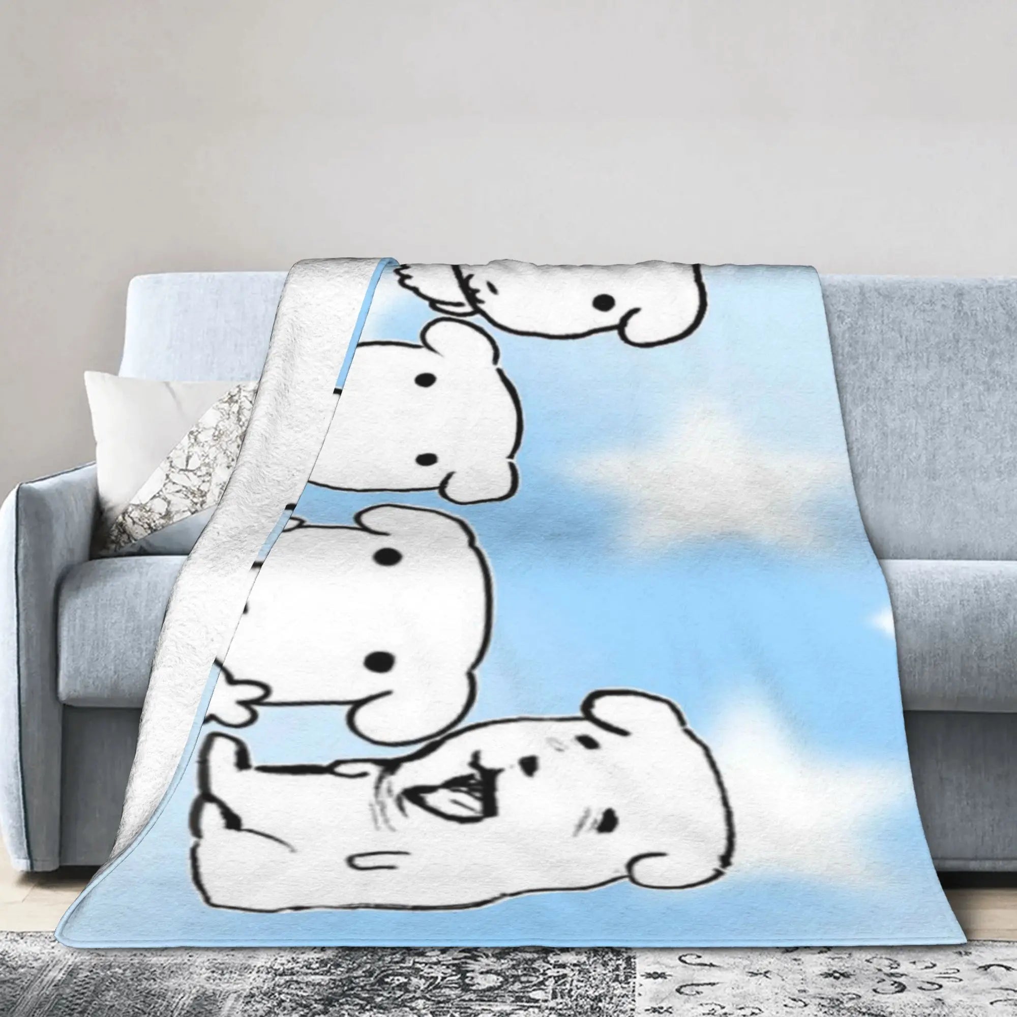 Cute GANADI Blanket Kids Adults  Flannel Throw Blanket For Sofa Home Soft Custom Quality Bedspread Gift