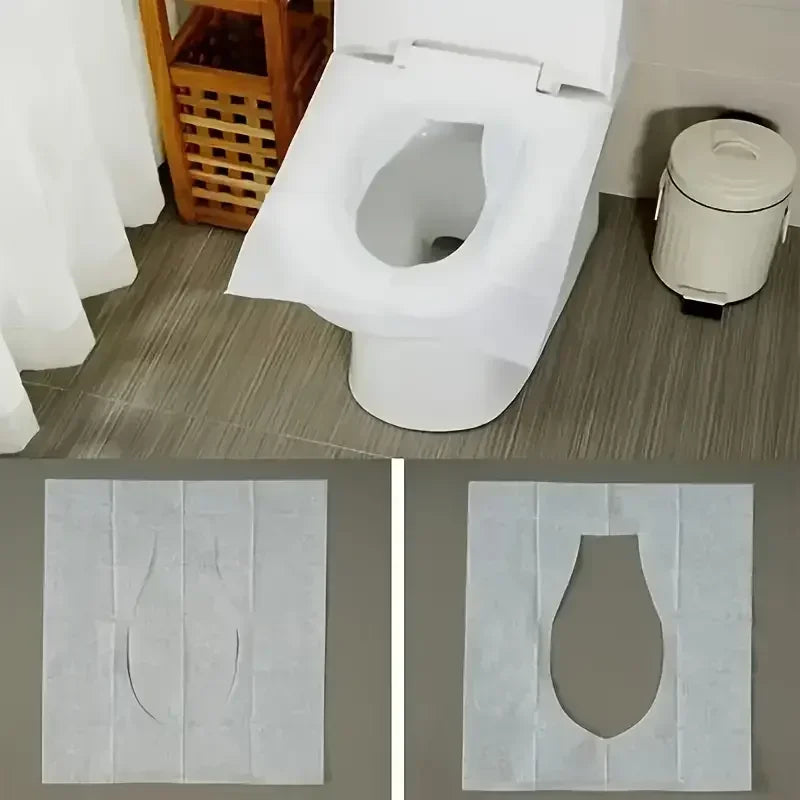 Disposable Toilet Seat Cover Portable Travel Camping Hotel Bathroom Degradable Waterproof Toilet Mat Accessories