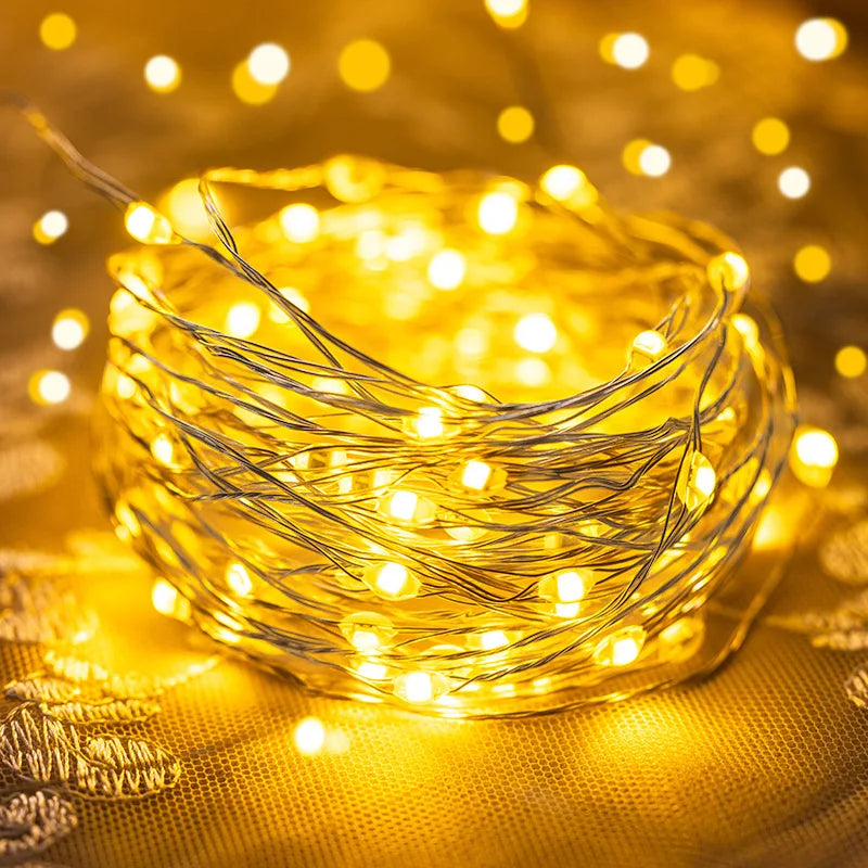 LED String Light 1/2/3/5/10M Waterproof String Lights Holiday Decoration  Fairy Lights Outdoor Garden Christmas String Lights