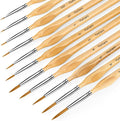 11/22pcs Micro Detail Paint Brush Set Triangular Grip Handles Miniature Art Brushes Small Fine Tip Paintbrushes