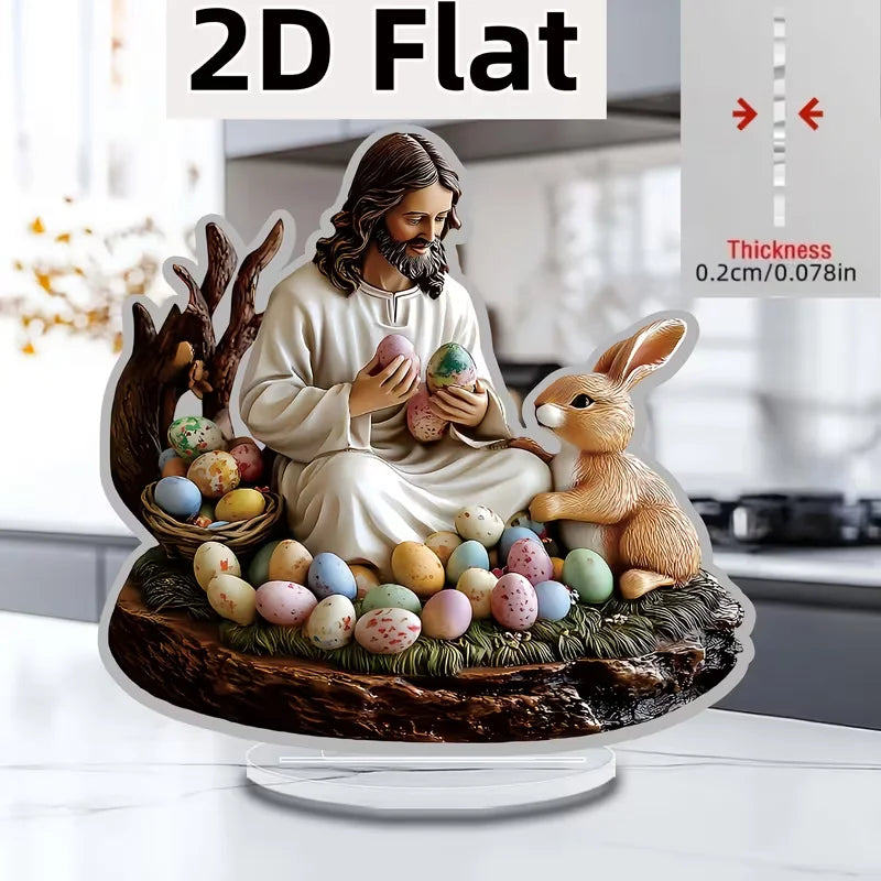 1PCS Jesus Scene Related Characters Home Decoration Crafts Newborn Desktop Decoration Statues Ideal Festival Decora Statues
