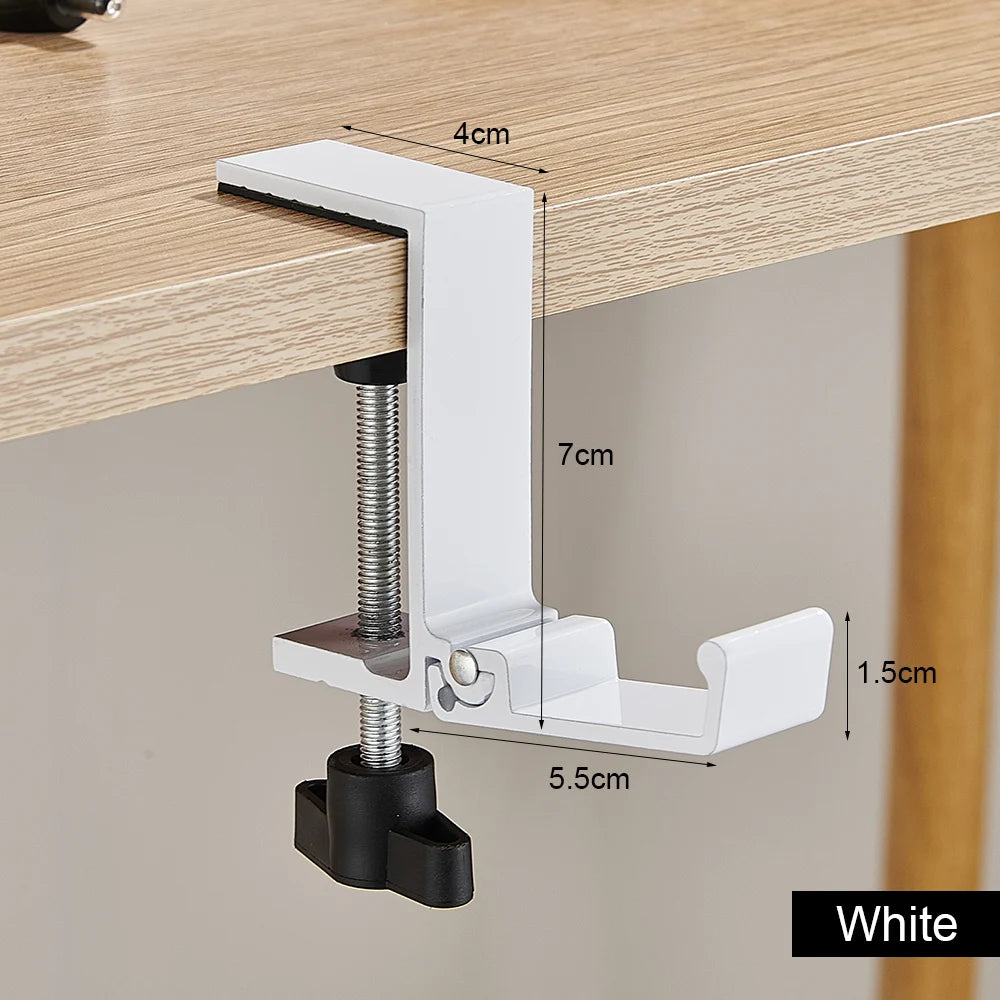 Collapsible Adjustable Desk Edge Hook Gaming Headset Desk Hanger Student Backpack Storage Hanging Hook Punch-free Home Organizer