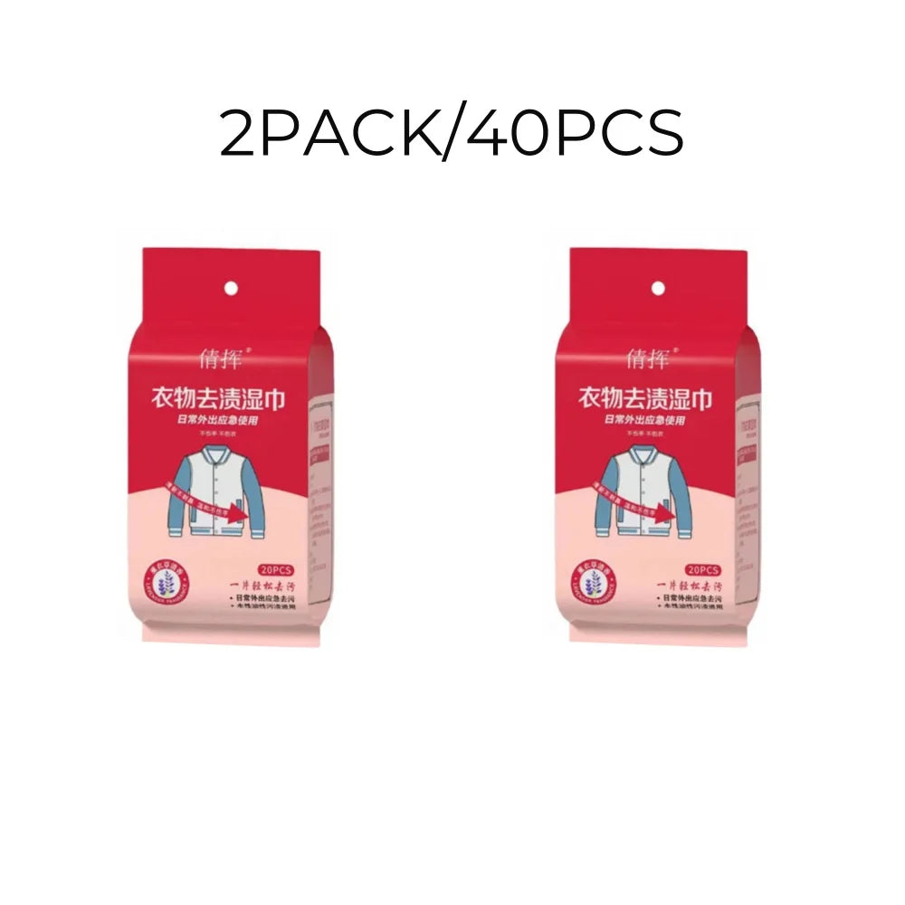 Disposable Clothing Stain Removal Wet Wipes Multi Functional Non Washing For Down Cotton Leather Jacket Stain Removing Wet Wipes