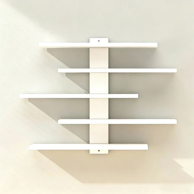 Lightweight Wall-Mounted 5-Tier Display Shelf for Building Block Figures - Large Capacity, Easy Install Blind Box Organizer Rack