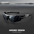 Sports Sunglasses for Men & Women – Semi-Rimless UV400 Protection for Baseball, Running, Fishing, Golf & Driving