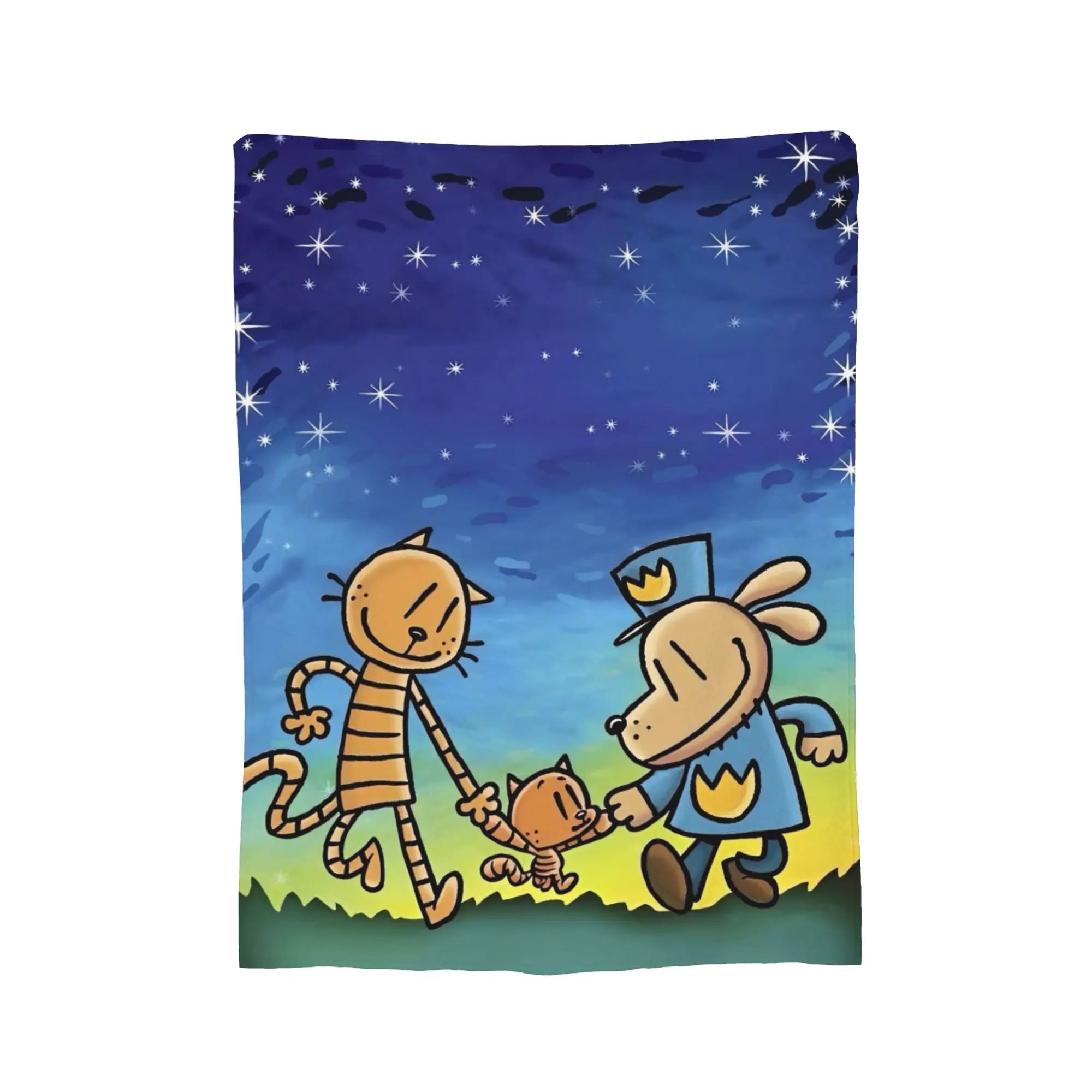 Dog Man Dogman Movie Comic Blanket Cartoon Flannel Vintage Warm Throw Blanket for Coverlet Spring/Autumn