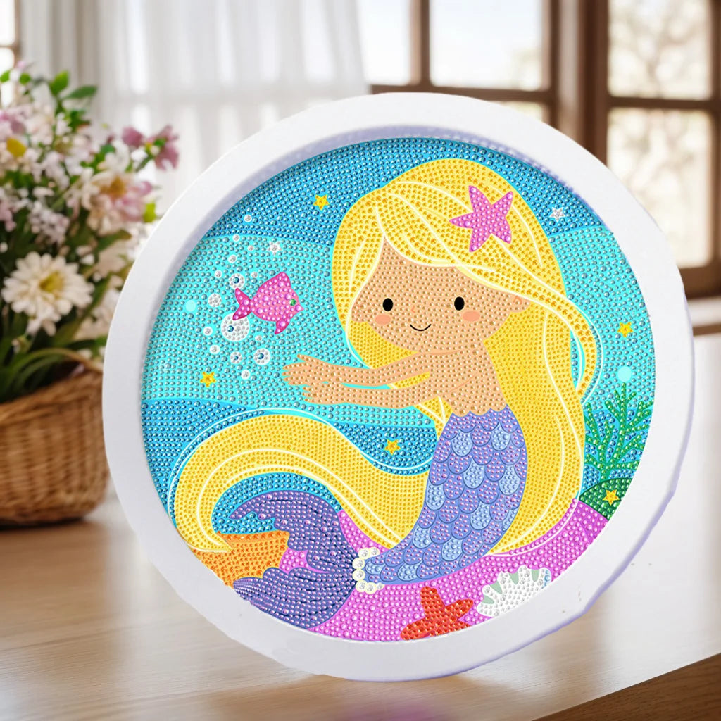 Cartoon Diamond Painting Kits Animals with Wooden Frame Kits for Kids DIY handmade Dinosaur Creative Point Diamond Paint