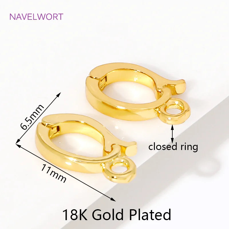 18K Gold Plated Hinged Necklace Enhancer,For Jewelry Making Supplies Pendant Bail Clasps Connector Fastener DIY Accessories