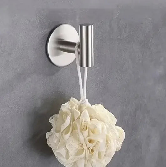 Stainless Steel Towel Holder Self-adhesive Bathroom Towels Rack Black Washhand Hanger Ring Rail Bar Kitchen Storage Accessories
