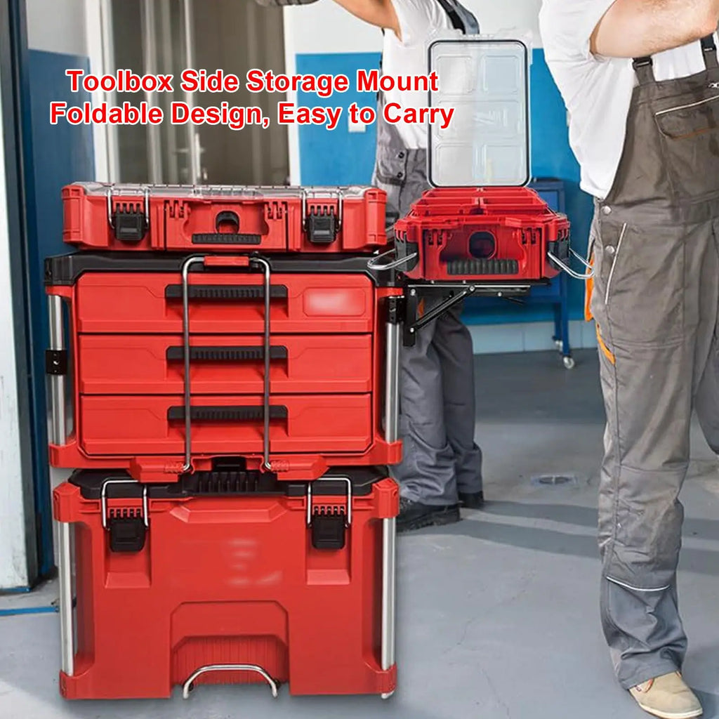 Toolbox Side Mounting Plate Aluminium Alloy Folding Toolbox Mount Versatile Installation Easy Tool Access for Maintenance Work