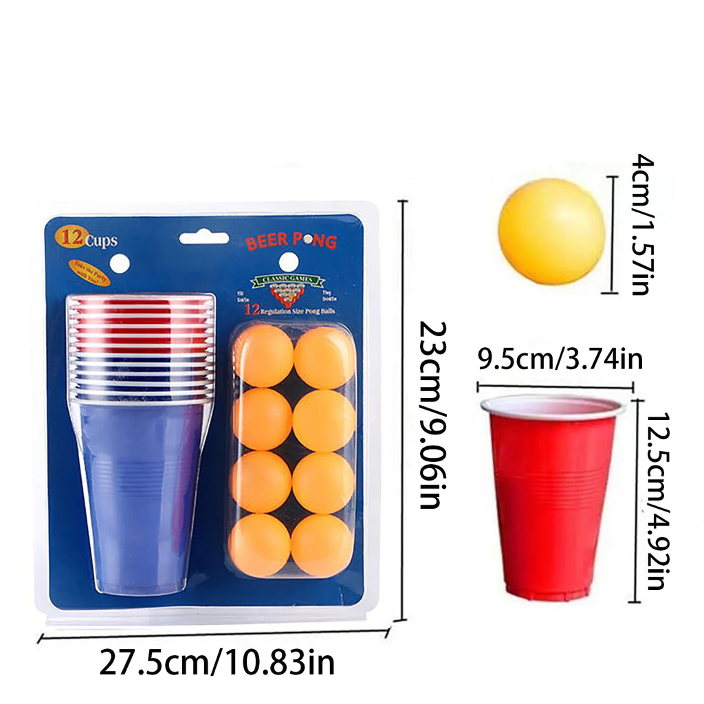 12 Balls and 12 Cups of Beer Game, Adult Party Interactive Game, Creative Leisure Toys