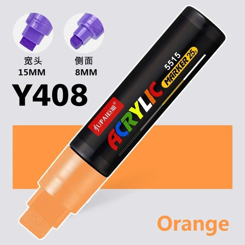 15 Colors Larger Capacity Acrylic Marker Pens,Ultra Wide Head 15MM/8MM Graffiti,Painting,Drawing,advertising posters Art Supplie