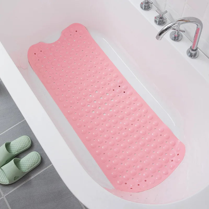 40x100cm Bathtub Mats Anti-Skid Color Shower Mat With Sucker Non-Slip Bath Mat Soft Massage Pad Kid's Elder Bathroom Carpet Rug