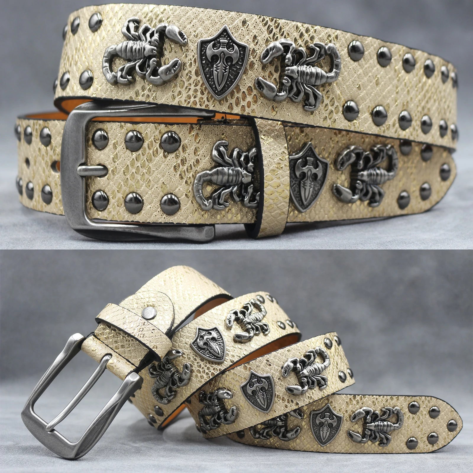 Rivet PU  Leather men's belt Fashion alloy belts Buckle luxury brand jeans belts for men business belt female belt
