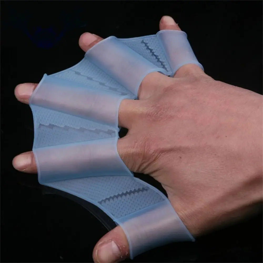 Swim Training Water Sports Swim Pool Paddles for Diving Frog Type Hand Web Finger Webbed Hand Finger Fin Swimming Flippers