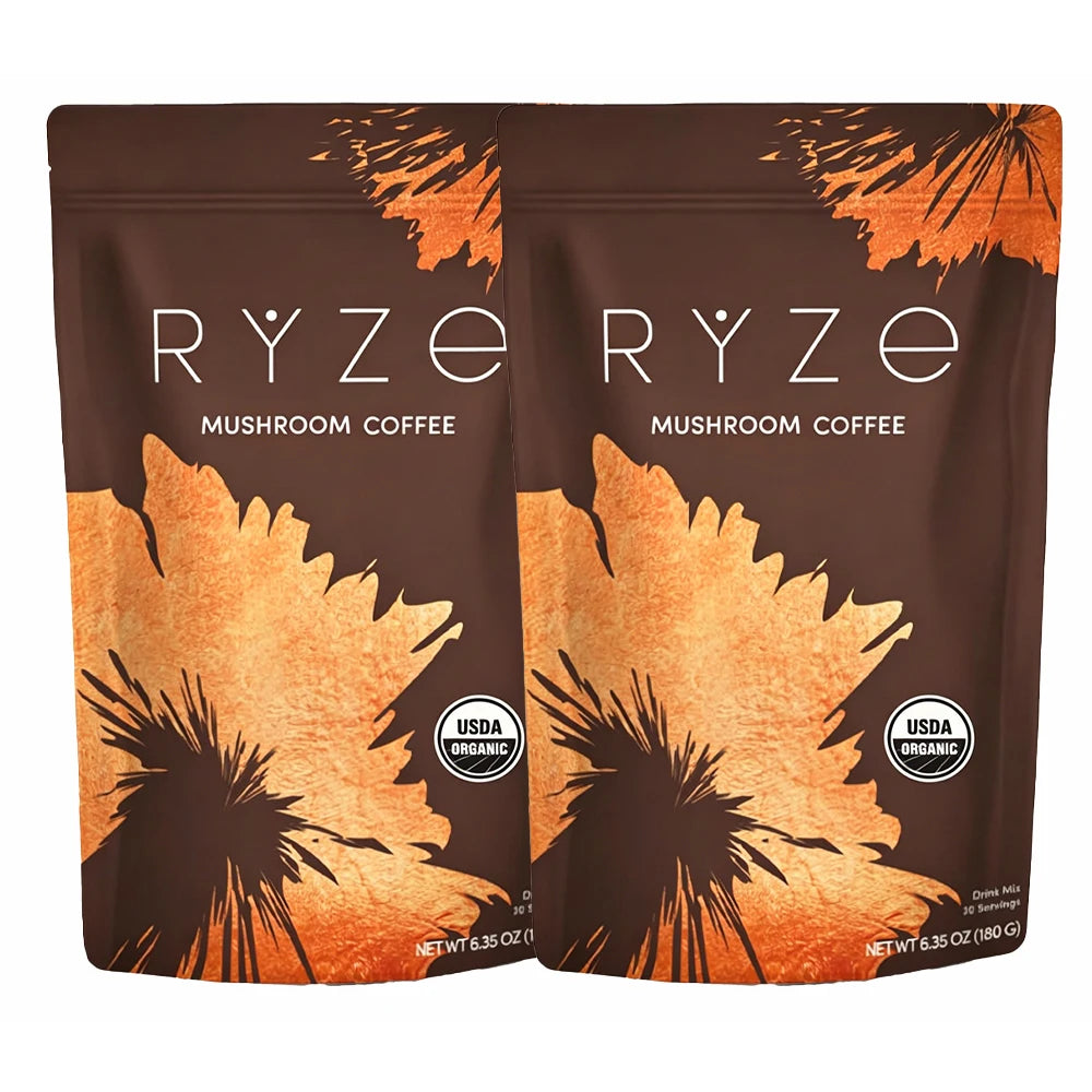 Medium Roast Instant Coffee Powder Mushroom Coffee for Energy, Focus, Digestion, Immunity