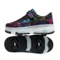 4 Wheel Dual-Use Roller Skates With Detachable Wheels,Sneakers, Boys And Girls Shoes With Wheels,Speed Skate