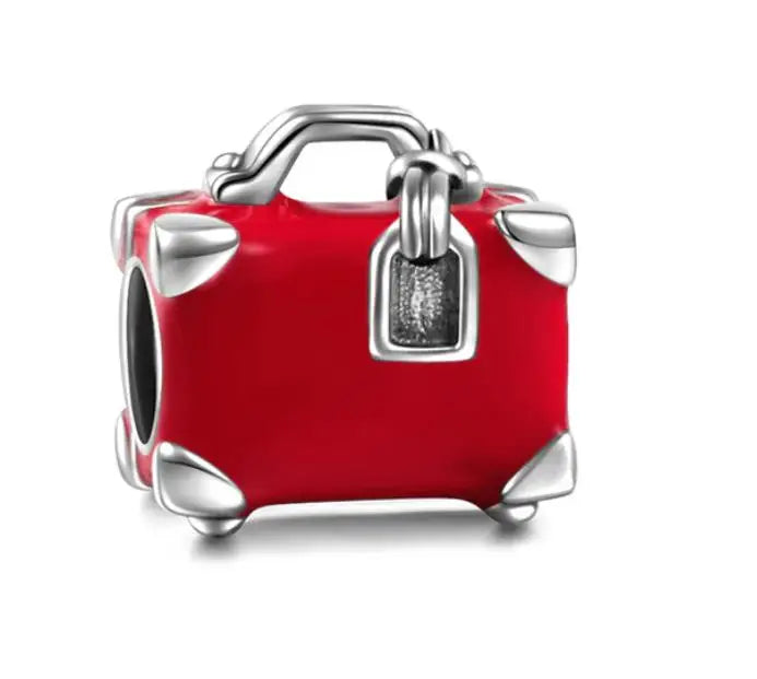 Hot Sale 925 Silver Plane Passport Donut Speedboat Motorbike TV Charm Bead Diy Fit Original Pandent Charms Bracelet Jewelry