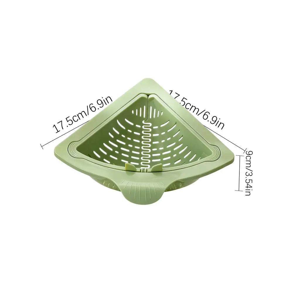 new Magnetic Silicone Sink Corner Rack Drain Strainer Basket For Kitchen, Storage For Trash Food Waste Fruits Vegetables