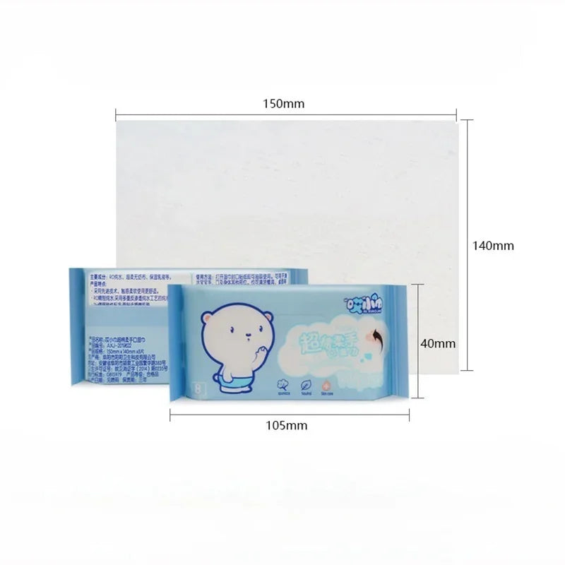 64pcs Disposable Mini Hand Wipes/Portable Travel Size Special Extraction Hand and Mouth Cleaning Wipes Fo Home School Supplies
