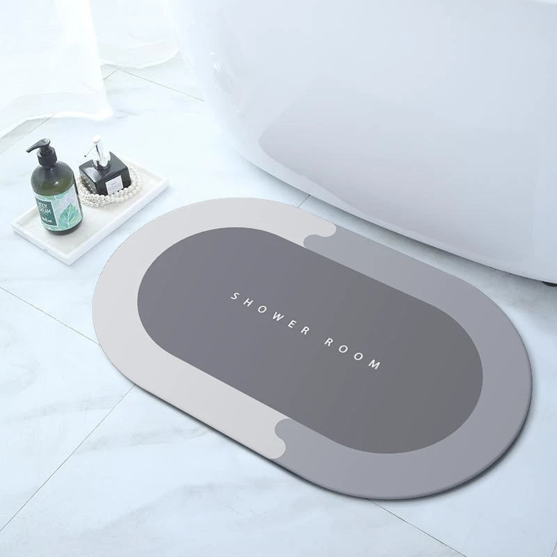 Bathroom Bath Mat Absorbent Anti-slip Diatom Ooze Bath Mats Quick Drying Bath Shower Rug Kitchen Entrance Door Mat Home Floormat