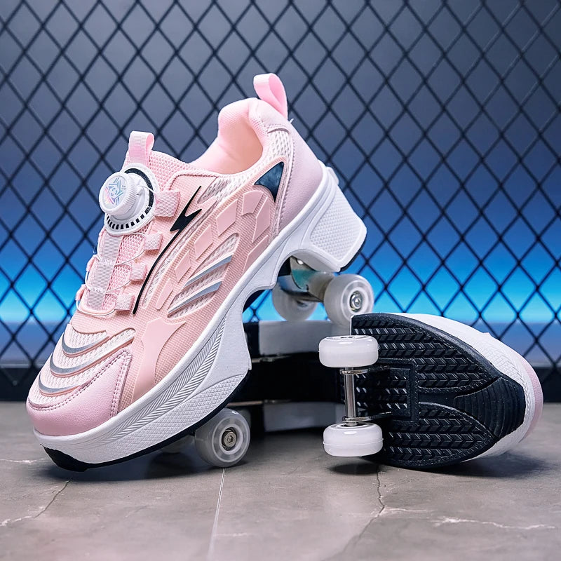 Roller Skates Four-wheeled Retractable Roller Skates Kids Gifts 2026 New Big Four-wheeled Teenagers Roller Skates Waterproof