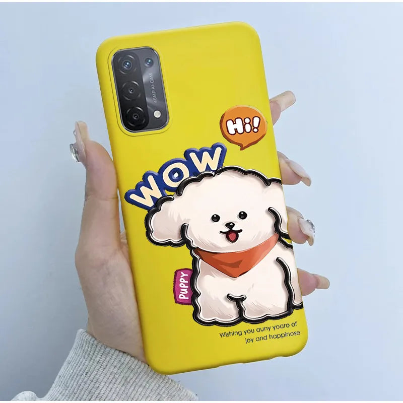 For Oppo A54 5G A74 5G A93 5G Case Soft TPU Silicone Cover Cute Astronaut Panda Phone Case CPH2195 CPH2197 CPH2263 Coque Funda