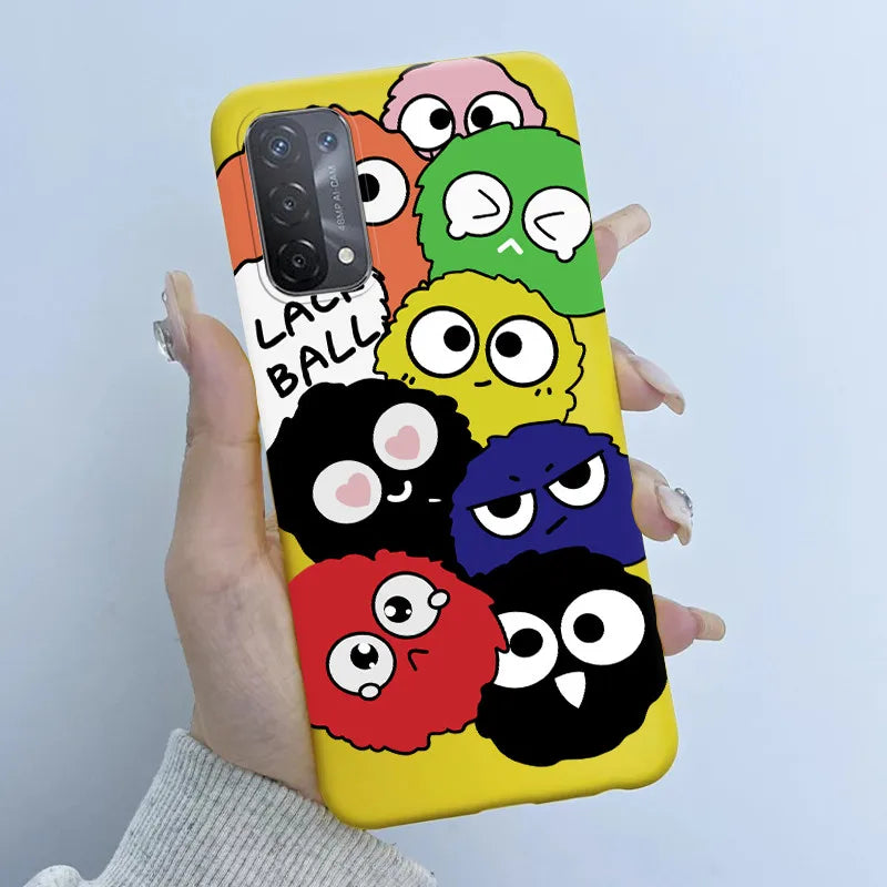 For Oppo A54 5G A74 5G A93 5G Case Soft TPU Silicone Cover Cute Astronaut Panda Phone Case CPH2195 CPH2197 CPH2263 Coque Funda