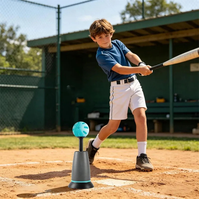 Baseball Hitting Ball Machine T-ball Batting Practice Tool Portable Backyard Training Equipment For Beginner Skill Development