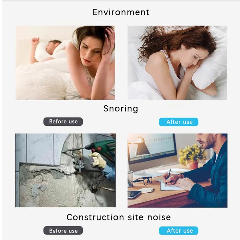 Noise-blocking earplugs for sleep - noise protection - noise reduction - sound insulation - safe for ears