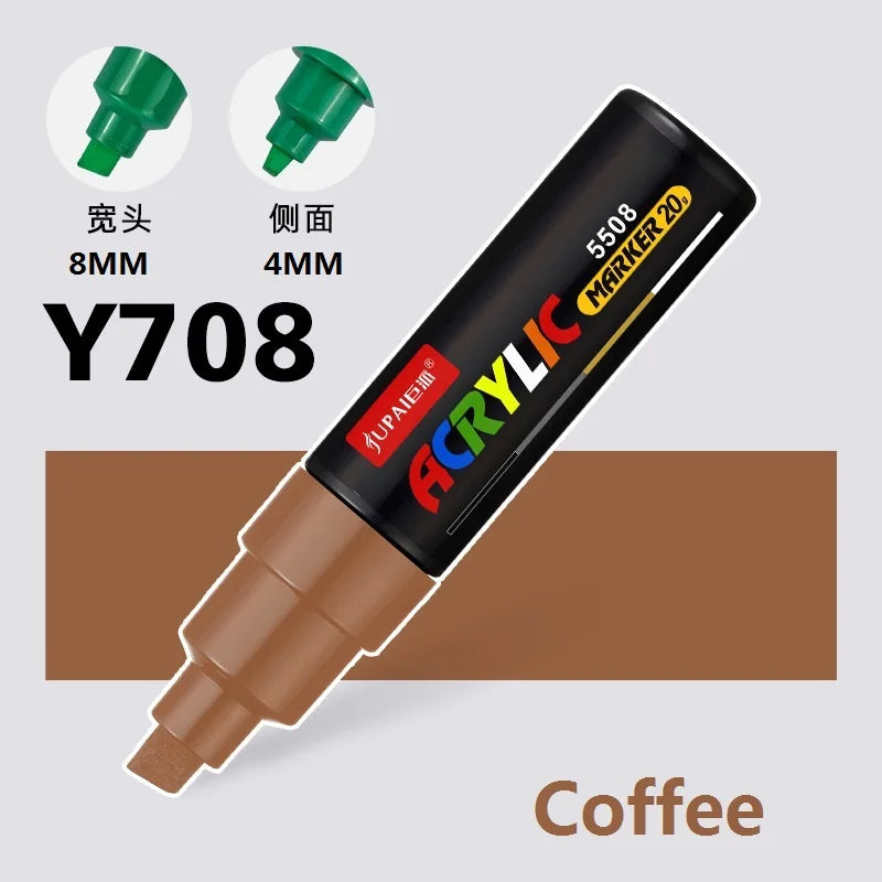 15 Colors Larger Capacity Acrylic Marker Pens,Ultra Wide Head 15MM/8MM Graffiti,Painting,Drawing,advertising posters Art Supplie