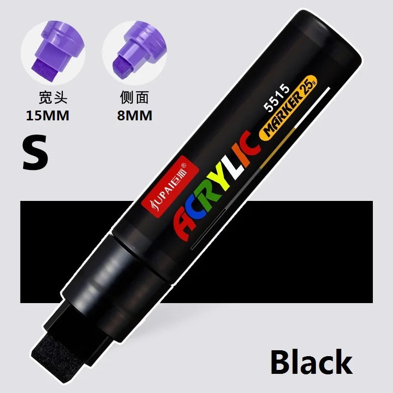 15 Colors Larger Capacity Acrylic Marker Pens,Ultra Wide Head 15MM/8MM Graffiti,Painting,Drawing,advertising posters Art Supplie