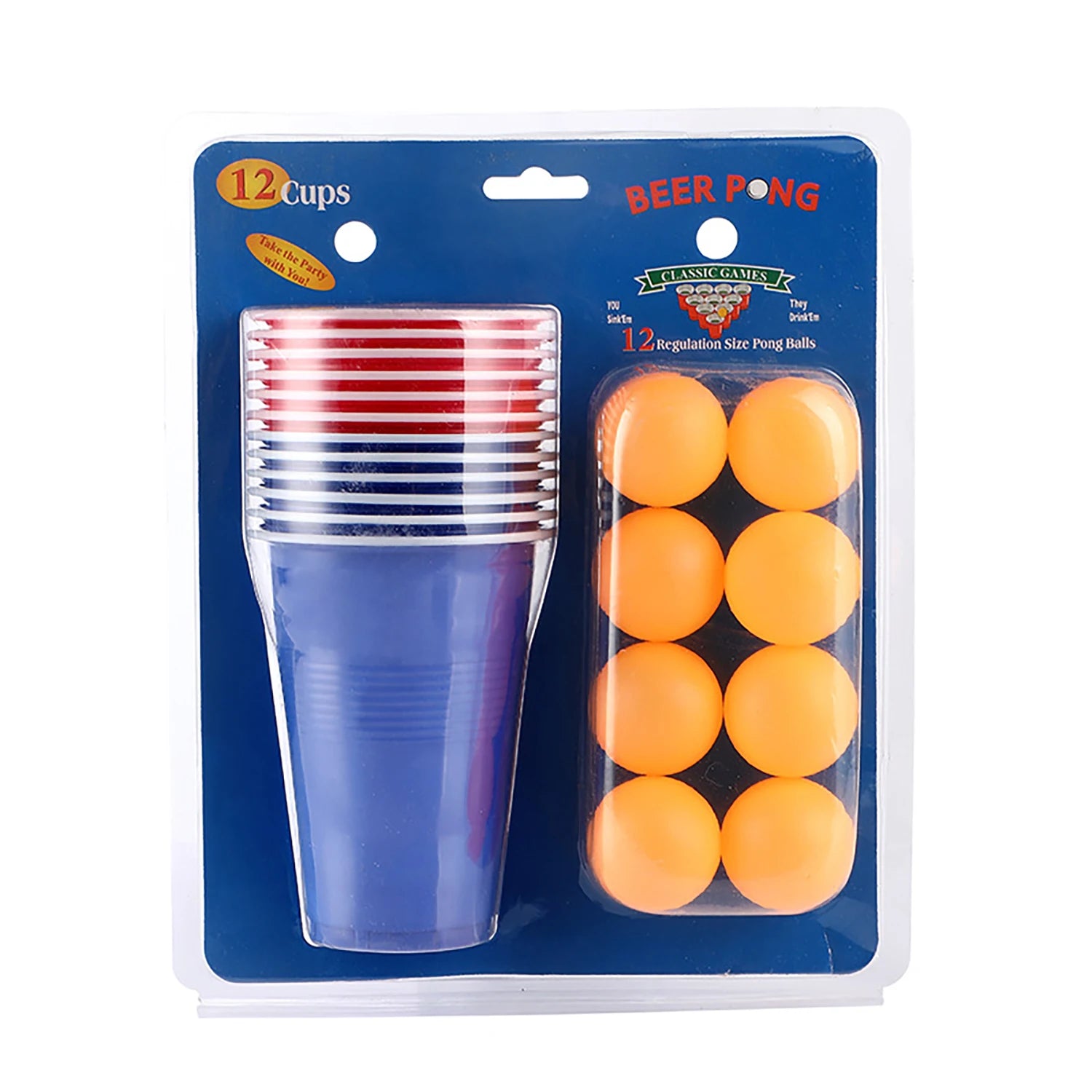 12 Balls and 12 Cups of Beer Game, Adult Party Interactive Game, Creative Leisure Toys