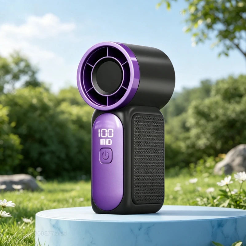Portable Pocket Fan with LED Digital Display – Lightweight Handheld for Travel & Outdoor