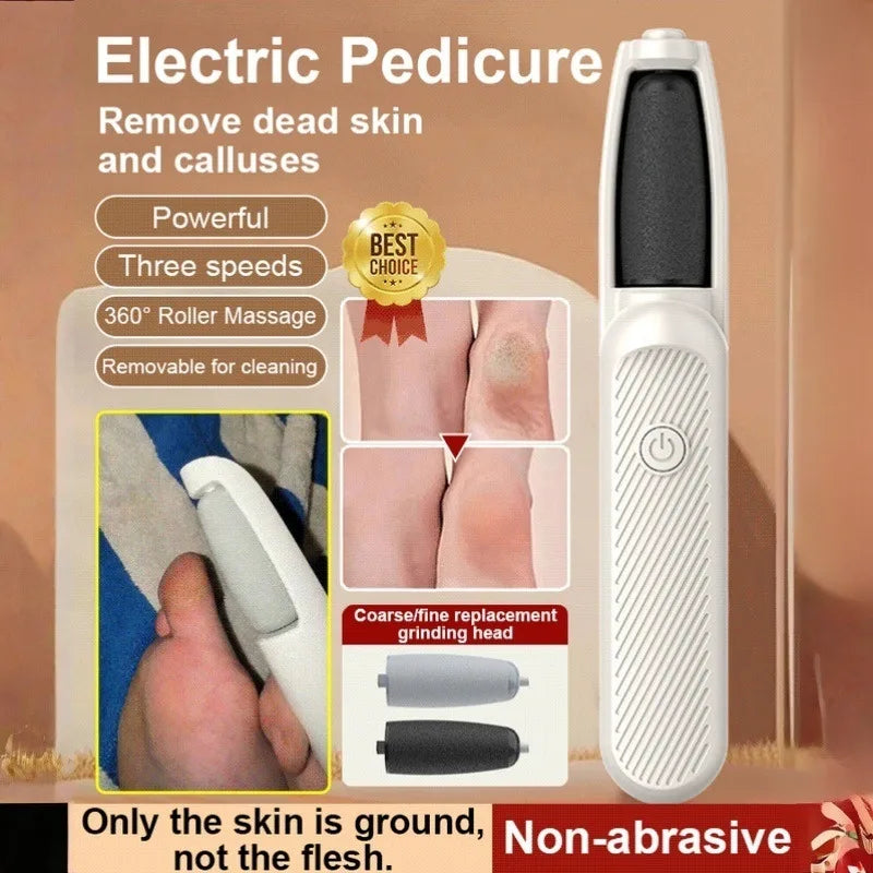 IPX7 Waterproof Electric Foot Grinder – Type-C Charging, 3-Level Adjustable Exfoliator