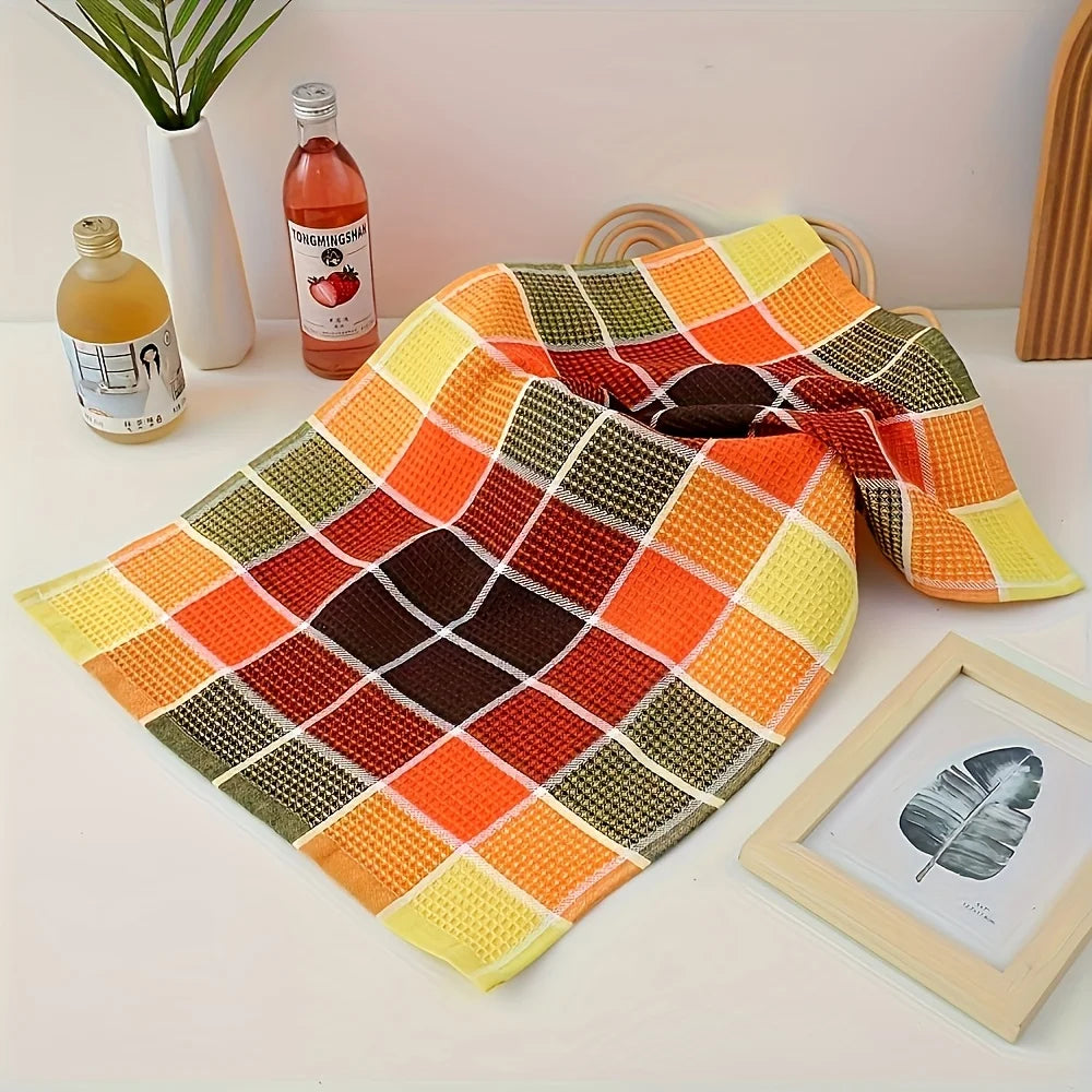 4/8pcs Large Kitchen Dish Towels - Super Soft, Highly Absorbent, Quick-Dry Cotton Towels with Bright Colors for  Home Use