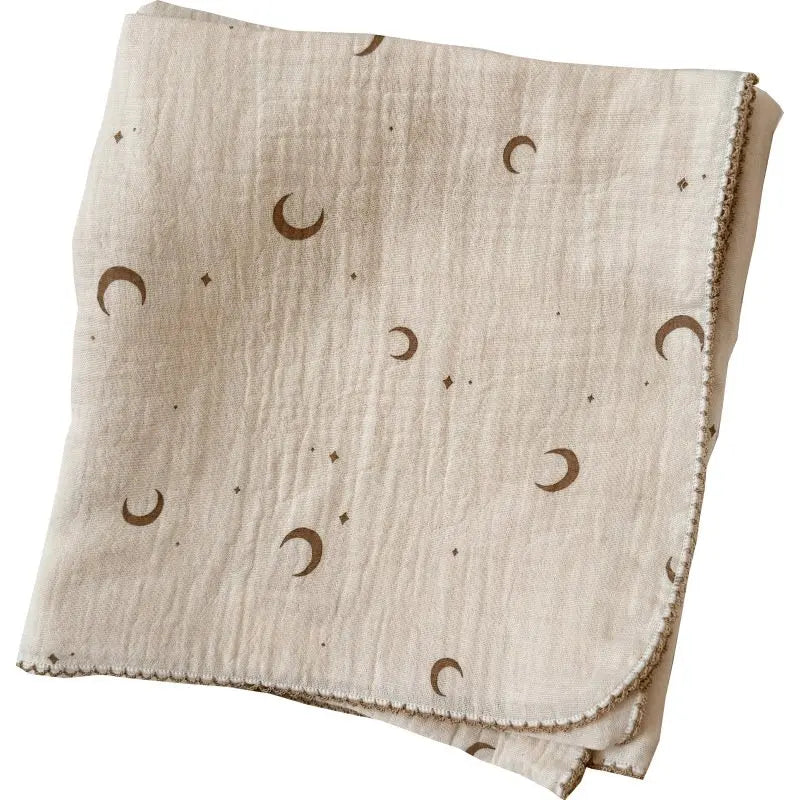 2Layer Blanket for Newborn Baby Floral Cotton Muslin Swaddle Thin Baby Summer Blanket Infant Toddler Baby Bath Towel100X100CM
