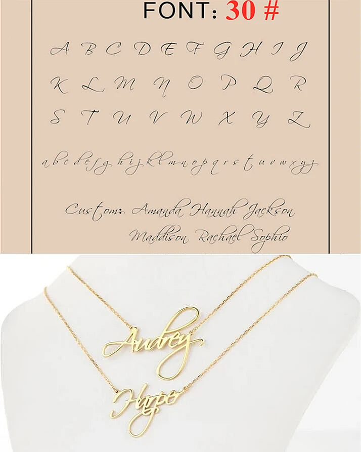Custom Name Necklace Personalized Golden Choker Stainless Steel Necklaces For Women Man Customized Jewelry Couple Gift
