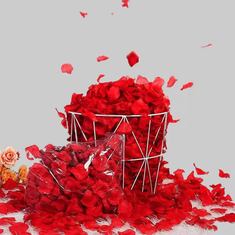 1000Pcs Artificial Fake Rose Petals Colorful Simulation Silk Rose Petal For Valentines Day Wedding Party Romantic Decoration