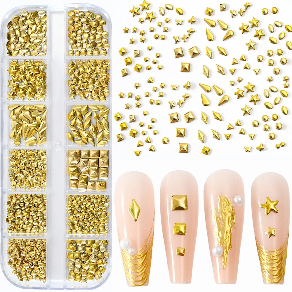 Nail Art Rhinestones Kit 2400pcs Nail Gems Ab Flatback Rhinestones Gems Stones with Storage Organizer for Design Bright Holiday