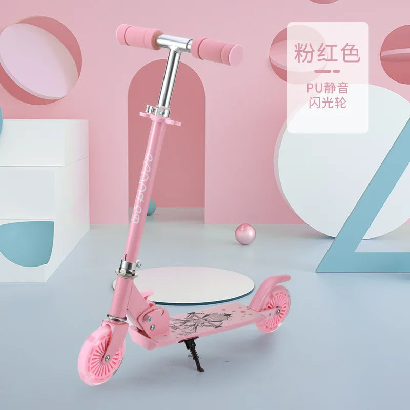 Scooter for Children Aaged 6-10 To 12 Adult Boys and Girls Two Wheeled Folding Pedal Sliding Roller Coaster Foot Scooters
